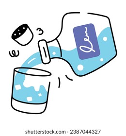 Get this doodle icon of alcohol bottle 