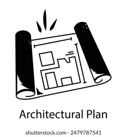 Get this doodle icon of architectural plan 