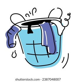 Holen Sie sich dieses doodle Icon zum Wäschekorb 