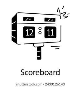 Get this doodle icon of stadium scoreboard 