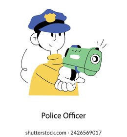Consigue esta mini ilustración de un policía
