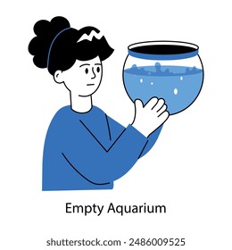 Obtener esta mini ilustración de garabato vacío acuario
