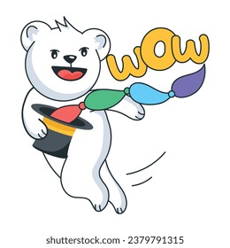 Get this doodle sticker of magic handkerchiefs 