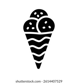 Get this easy to use glyph icon of ice cream cone