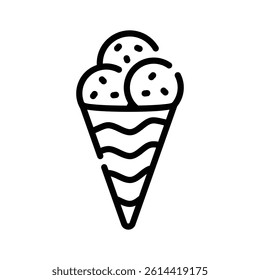 Get this easy to use line icon of ice cream cone