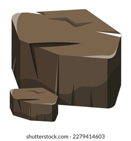 Obtener este icono plano editable de piedra grande 