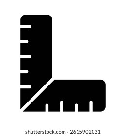 Get this editable glyph style icon of l scale