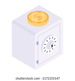 Get this editable isometric icon of donation box 

