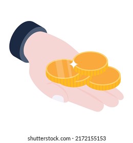 Get this editable isometric icon of donation box 

