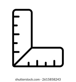Get this editable outline style icon of l scale