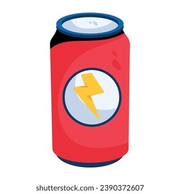 Get this energy drink flat icon 