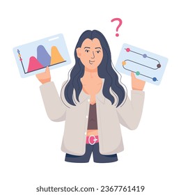 Get this flat character illustration of business manager 