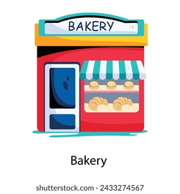 Get this flat icon of a bakery 
