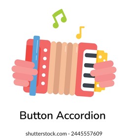 Get this flat icon of button accordion 