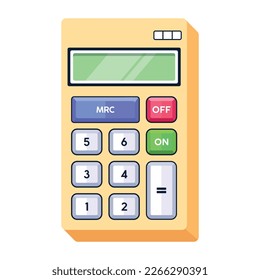 Get this flat icon of calculation device