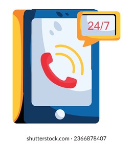 Get this flat icon of call service 