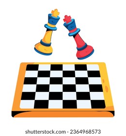 Get this flat icon of chess board 