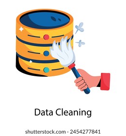 Obtener este icono plano de la limpieza de datos 