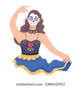 Get this flat icon depicting dead dance 