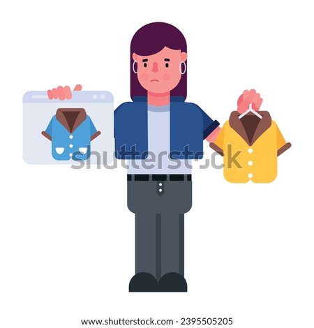 Get this flat icon depicting wrong delivery 