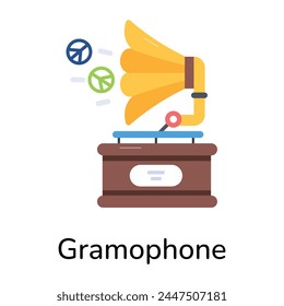 Obtener este icono plano de un gramófono 
