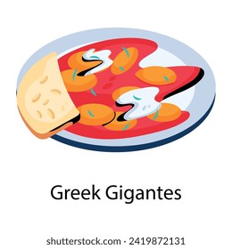 Get this flat icon of greek gigantes