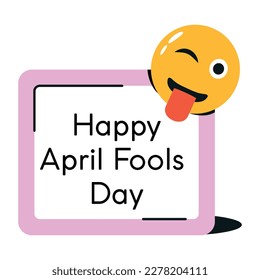 Get this flat icon of joke day 