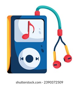 Obtener este icono plano del dispositivo de música 