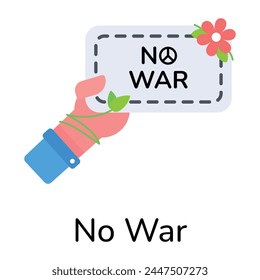 Get this flat icon of no war banner 