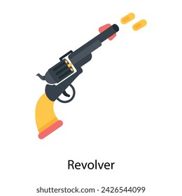 Holen Sie sich dieses flache Symbol eines Revolvers