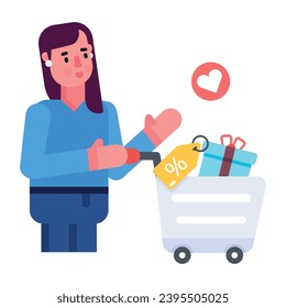 Holen Sie sich dieses flache Icon zum Shopping-Rabatt 