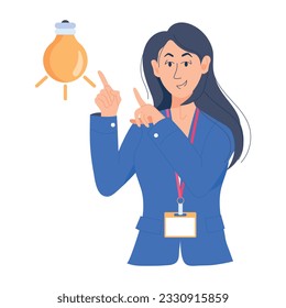 Get this flat illustration of creative employee 