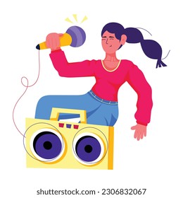 Get this flat illustration of melodist