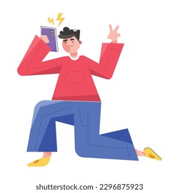 Get this flat illustration of self photography 