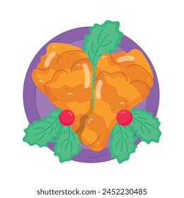 Get this flat sticker of chicken serving