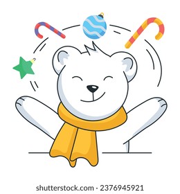 Get this flat sticker of christmas celebration 