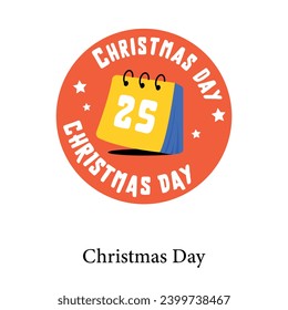 Get this flat sticker of christmas day 