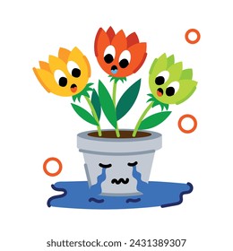 Consigue esta pegatina plana de flores de jardín  