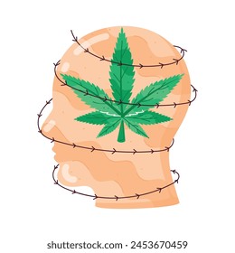 Consigue esta pegatina plana de resaca de marihuana
