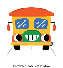 Consigue esta pegatina plana de un autobús escolar 