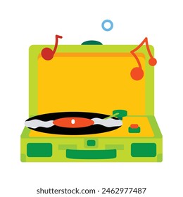 Get this flat sticker of vinyl player 