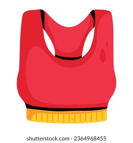 Get this flat style icon of a sports bra 