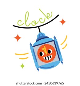 Get this flat style sticker of macy clock 