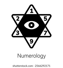 Get this glyph icon of numerology 