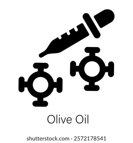 Get this glyph icon of olive oil 