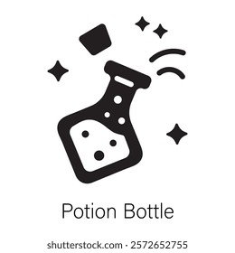 Get this glyph icon of potion bottle 