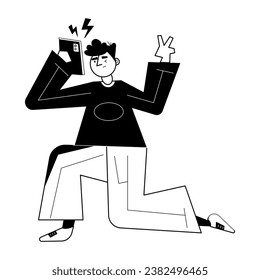 Get this glyph illustration of self photography 