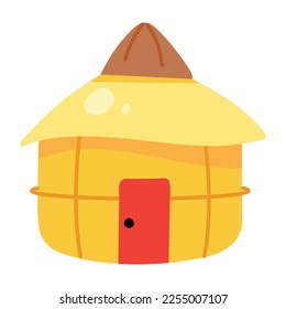 Get this hand drawn icon of barn