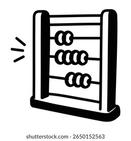 Obtenga este icono de estilo dibujado a mano de un ábaco.

