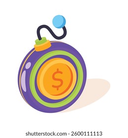 Get this handy 3d style icon of financial risk